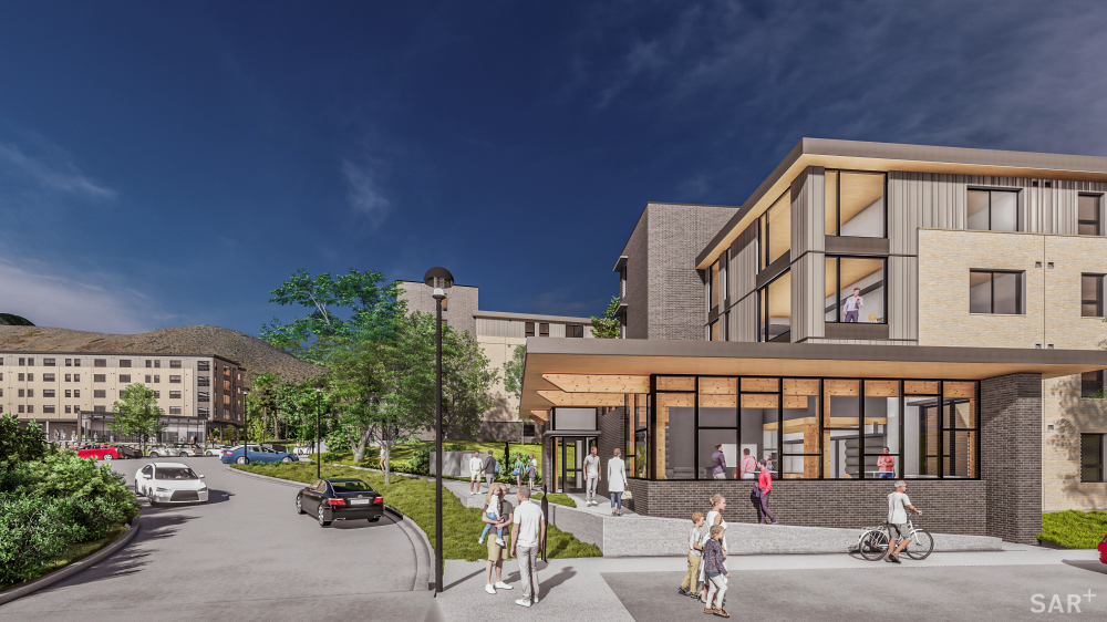 mines park apartment complex rendering