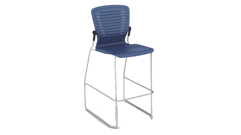 Rendering of the barstools added into a fully furnished Mines Park unit